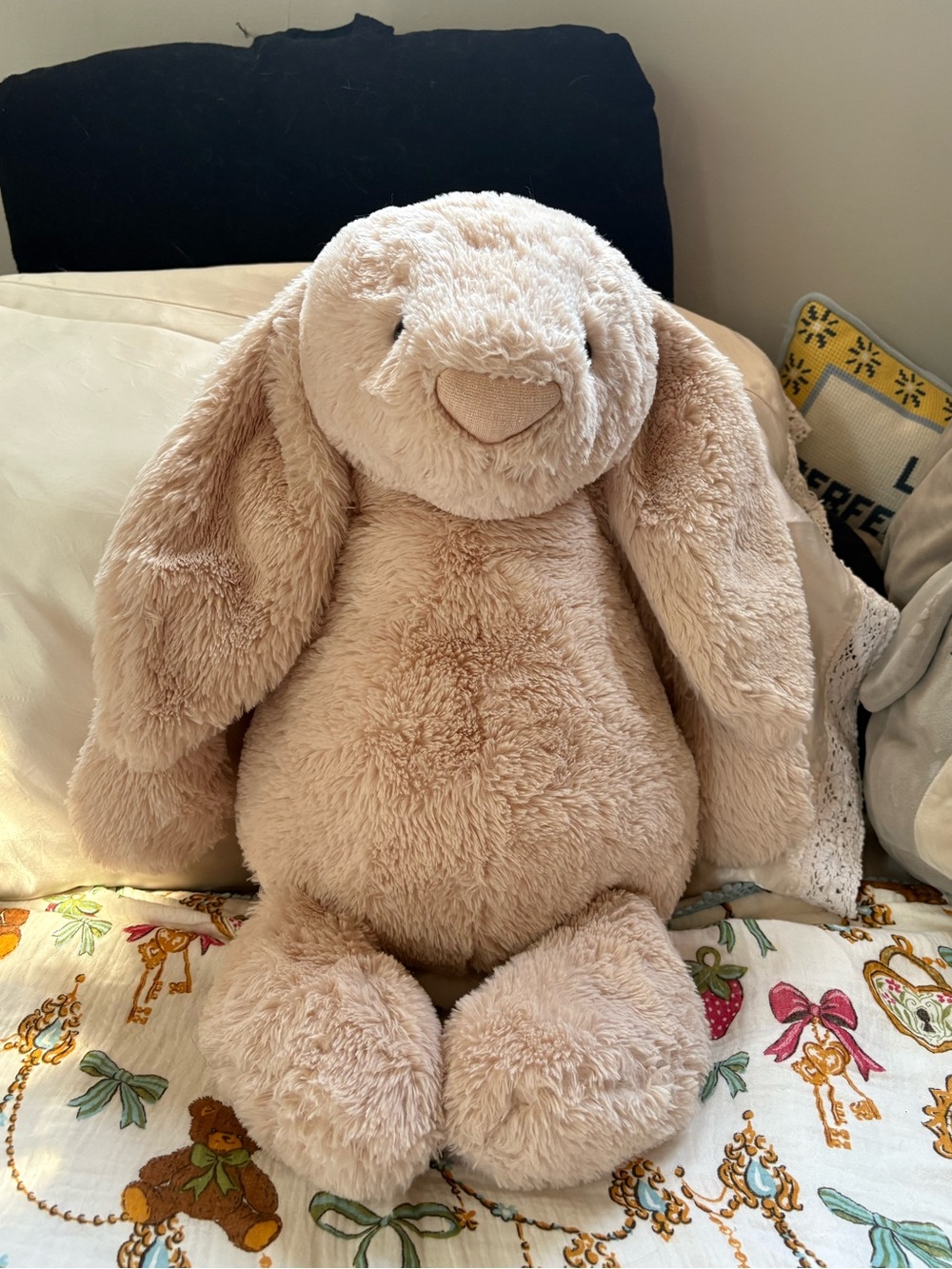 RARE VINTAGE JELLYCAT HUGE BASHFUL BEIGE BUNNY (20”)